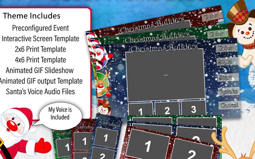 Free Christmas Templates Theme with the Purchase of Darkroom Booth