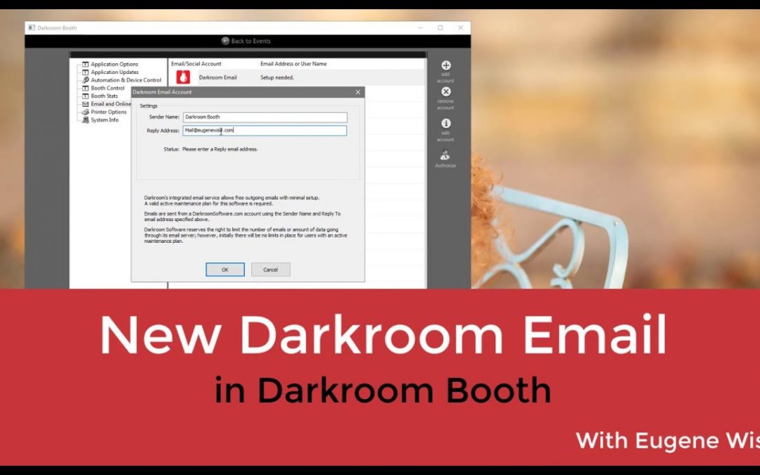New email server Darkroom Booth
