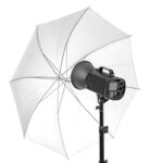 Different professional equipment for photo studio on white background
