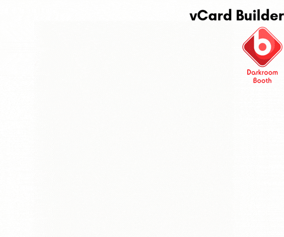 Create vCard with Darkroom Booth